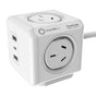 Allocacoc PowerCube Extended 4 Outlets 2 USB-A + 1 USB-C PD 20W with Surge 1.5M White (11407-AUEUAC) V28-ELEALL11407WH
