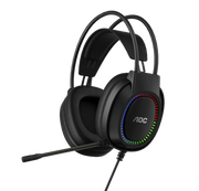 AOC ACG2500BK Wired RGB USB Gaming Stereo Headset 2M Cable Black V28-ELEAOCACG2500BK