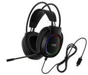 AOC ACG2500BK Wired RGB USB Gaming Stereo Headset 2M Cable Black V28-ELEAOCACG2500BK