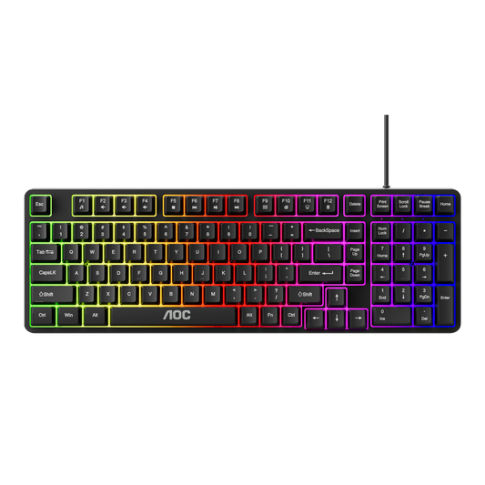 AOC GK116B/97 Wired RGB Gaming Keyboard 120-key V28-ELEAOCGK116B97