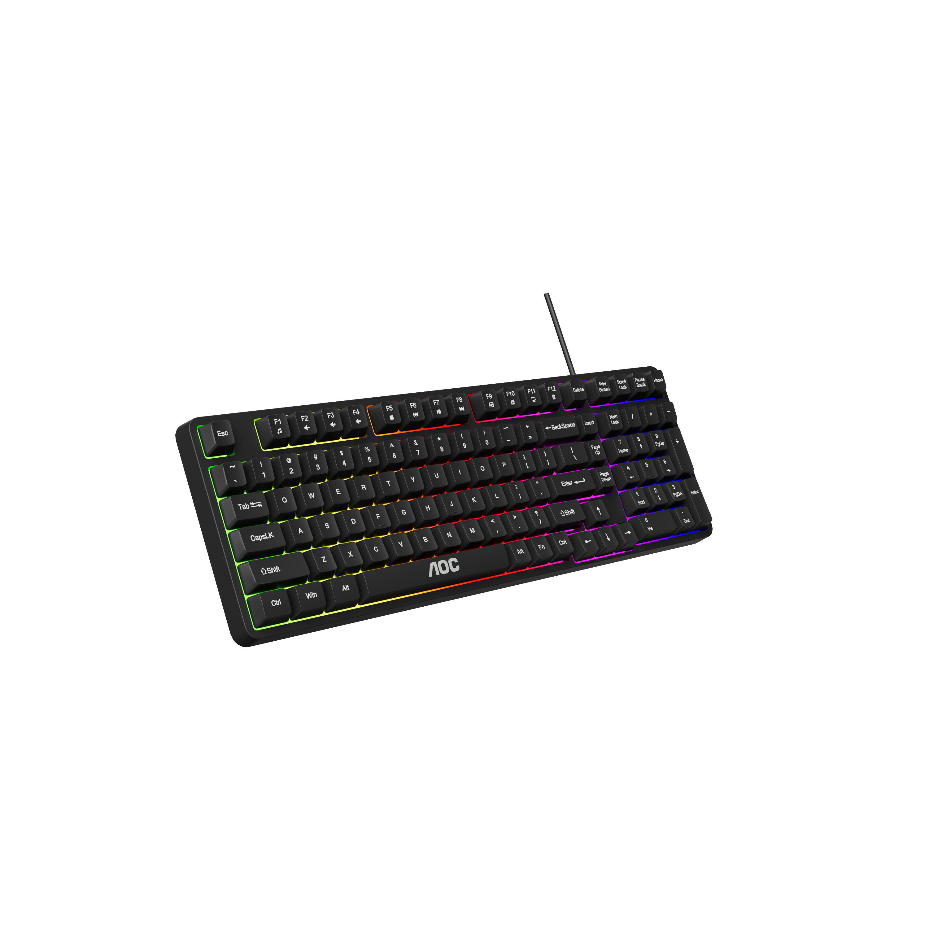 AOC GK116B/97 Wired RGB Gaming Keyboard 120-key V28-ELEAOCGK116B97