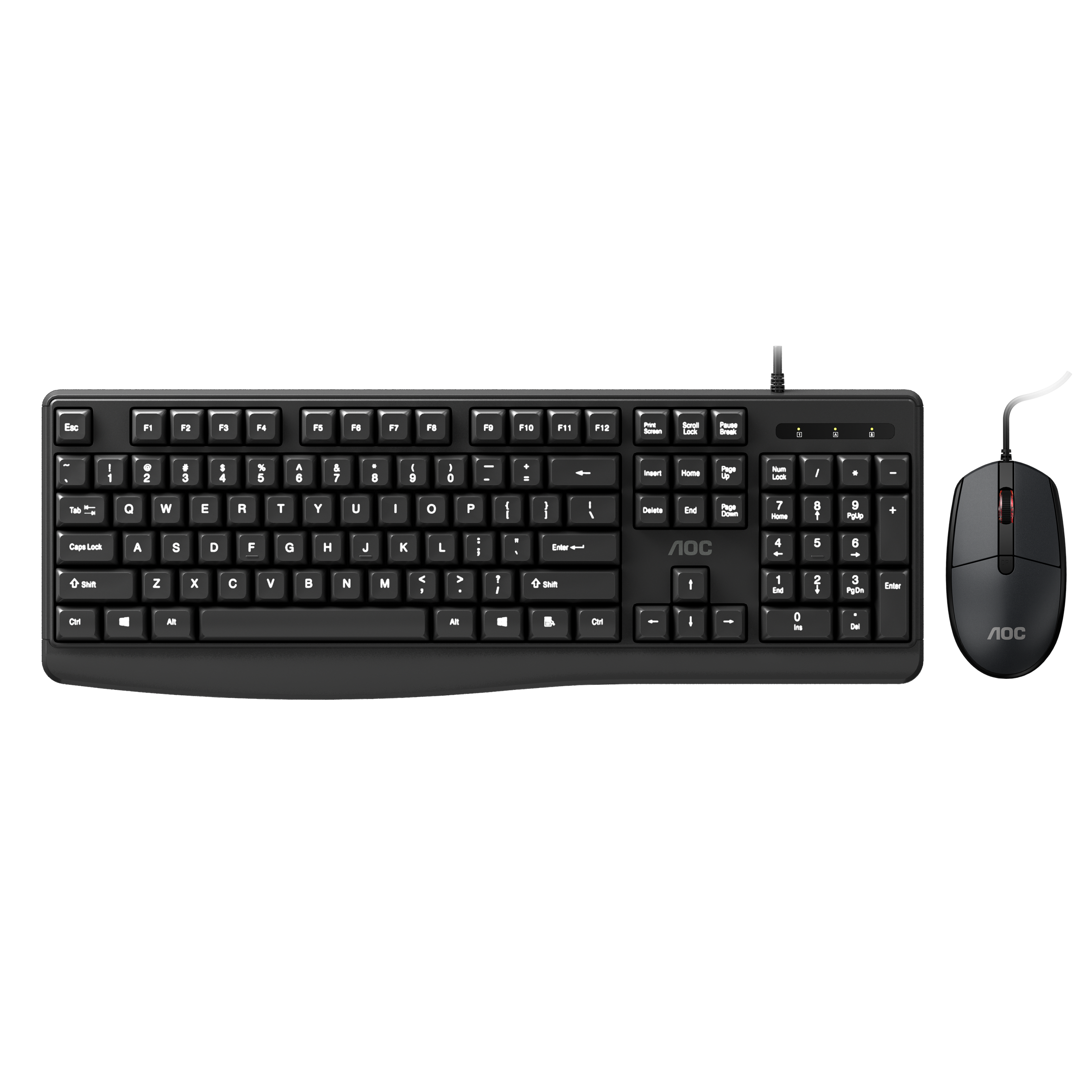 AOC KM170B/97 Wired Home & Office Keyboard + Mouse Combo 1.5M cables Black V28-ELEAOCKM170B97
