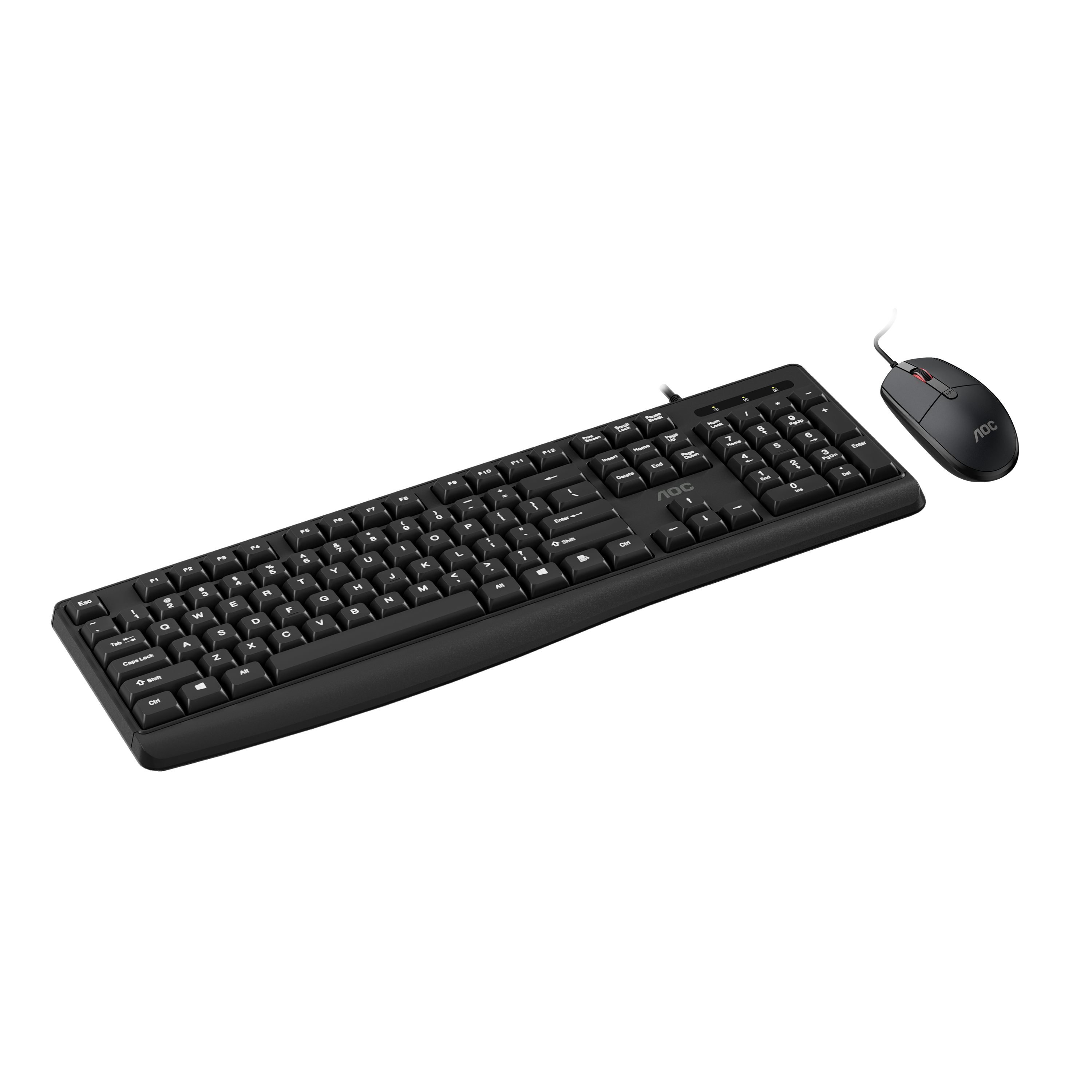 AOC KM170B/97 Wired Home & Office Keyboard + Mouse Combo 1.5M cables Black V28-ELEAOCKM170B97
