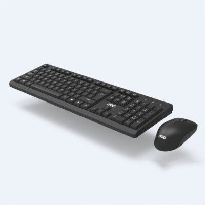 AOC KM210B/97 Home & Office Wireless Keyboard & Mouse Combo 2.4G USB Black V28-ELEAOCKM210B97