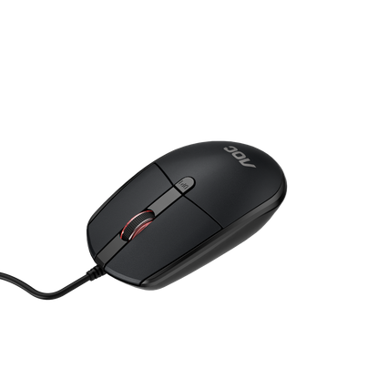 AOC MS130B/LA Wired Office Mouse USB Optical 3-Button Black V28-ELEAOCMS130BLA