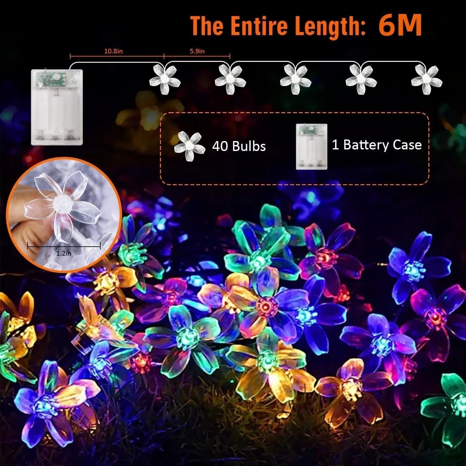 BDI 6M40 Sakura lamp waterproof Christmas decoration (6-meter 40 LED) V28-ELEBDI6M40