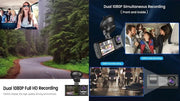 BDI C309 3-Camera 1080P Front & 720P Inside 2 Inch Screen + 480P Back Dash Cam V28-ELEBDIC309