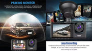 BDI C309 3-Camera 1080P Front & 720P Inside 2 Inch Screen + 480P Back Dash Cam V28-ELEBDIC309