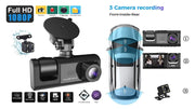BDI C309 3-Camera 1080P Front & 720P Inside 2 Inch Screen + 480P Back Dash Cam V28-ELEBDIC309