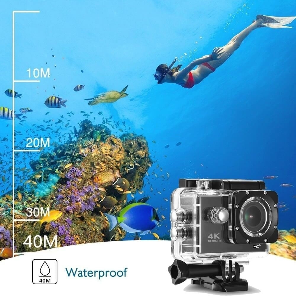 BDI New Action Camera 4K wifi sports DV Cam Blue V28-ELEBDISJ9000V2BU