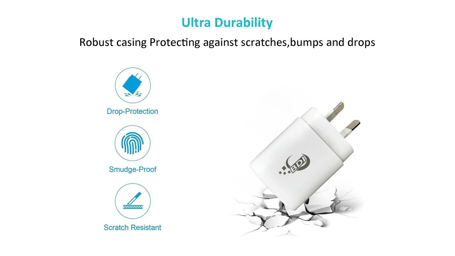 BDI 25W PD Quick Charger AU plug with USB-A and Type-C Ports V28-ELEBDITSC25WACA