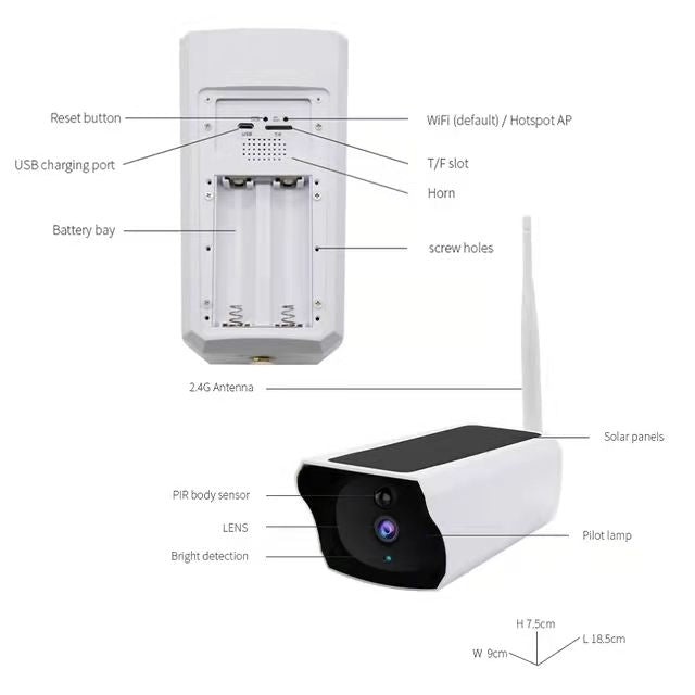 BDI Y4P Security WiFi Camera with Solar & Battery V28-ELEBDIY4P