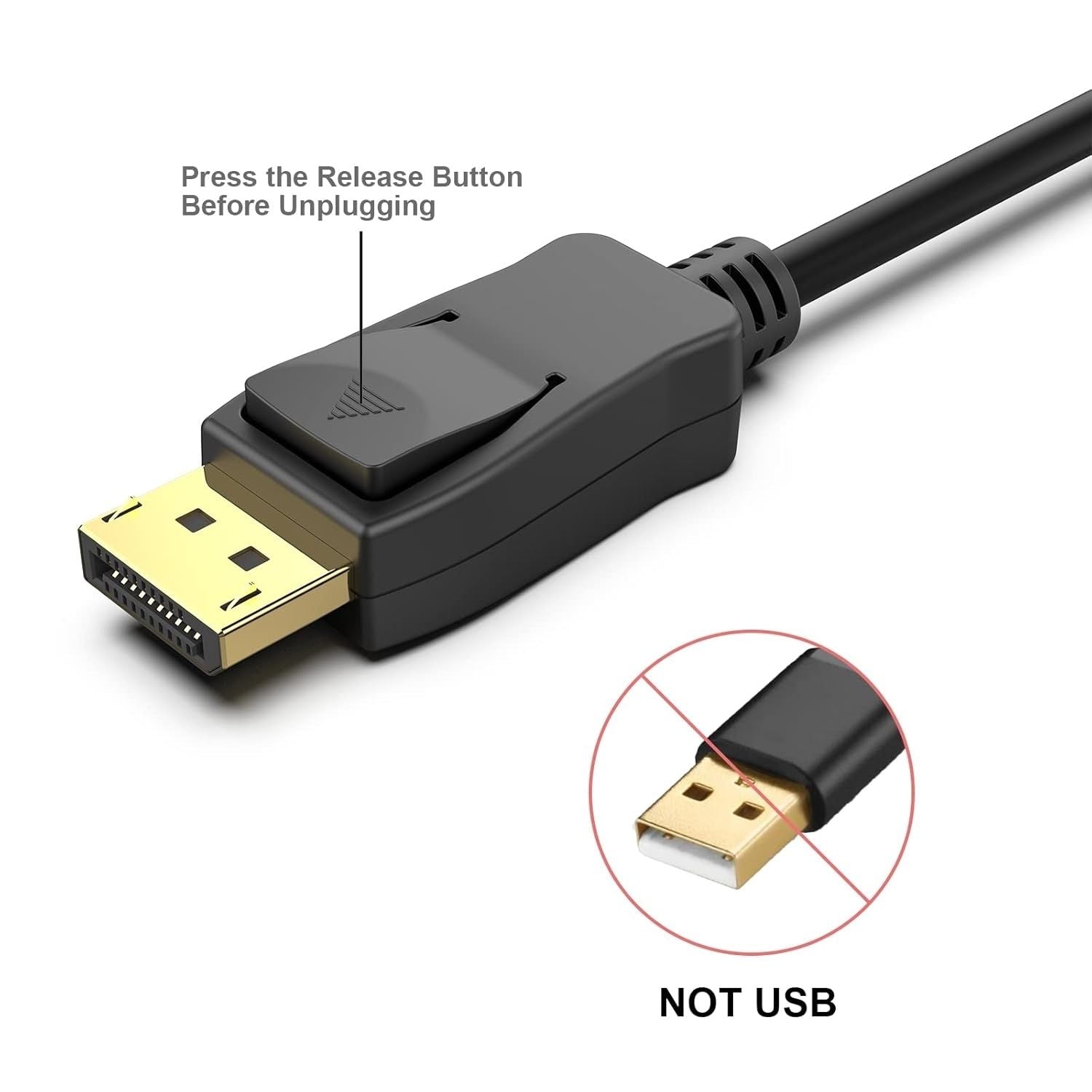 BENFEI 000200BK [VESA Certified] DP to DP Male to Male Cable 3M Supports 8K@60Hz Compatible with Lenovo, V28-ELEBEN000200BK
