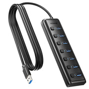 BENFEI 000425BK USB3.0 to 7 Port USB3.0 HUB (Black) V28-ELEBEN000425BK