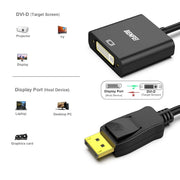 BENFEI DisplayPort to DVI DVI-D Single Link Adapter V28-ELEBEN115BK