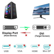 BENFEI 000125BK-10F DisplayPort to DVI Cable Male-Male Gold-Plated Cord Cable 3Mlated V28-ELEBEN125BK10F