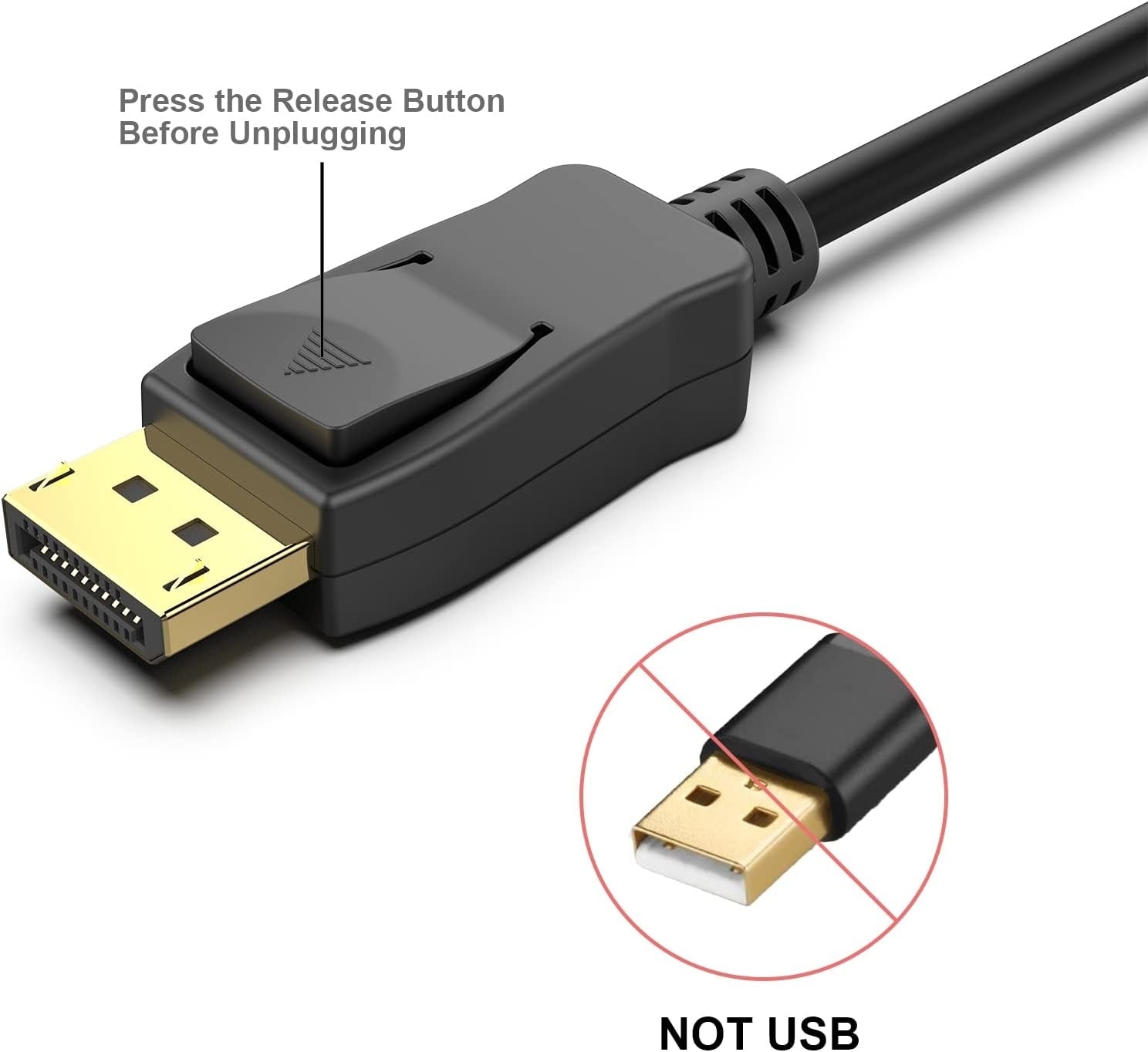 BENFEI DisplayPort to DisplayPort 8K @ 60Hz Cable 1.8m V28-ELEBEN163BK