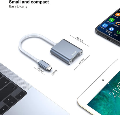 BENFEI 000164GY USB C to DVI Adapter [Thunderbolt 3/4 Compatible] V28-ELEBEN164GY