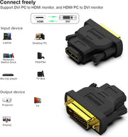 BENFEI DVI to HDMI, Bidirectional DVI to HDMI Male to Female 2 Pack V28-ELEBEN184BK2P