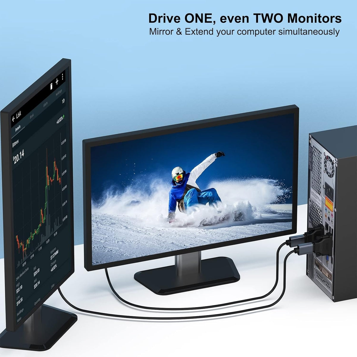 BENFEI DVI to HDMI, Bidirectional DVI to HDMI Male to Female 2 Pack V28-ELEBEN184BK2P