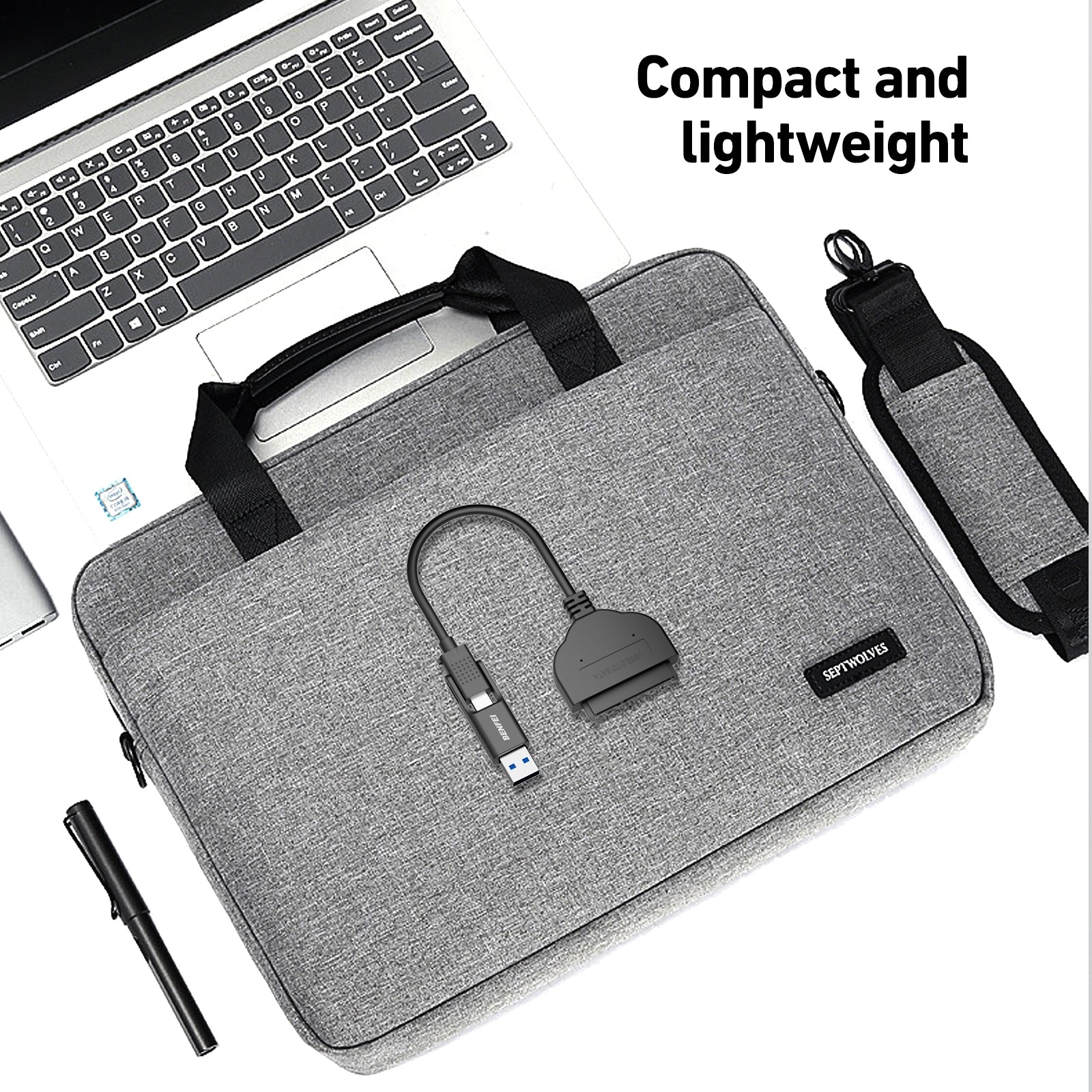 BENFEI 2in1 USB-C/USB 3.0 to SATA III Hard Driver Adapter V28-ELEBEN193BK