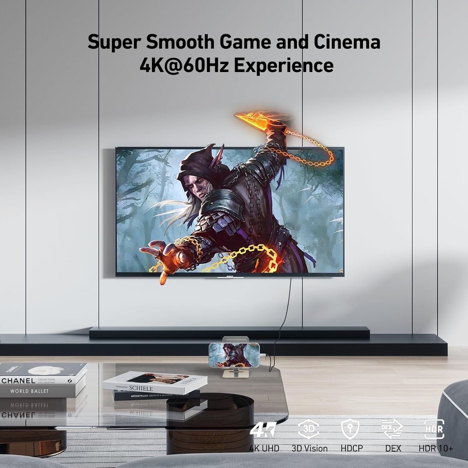 BENFEI 206GY-3F USB-C to HDMI 0.9M Cable 4K@60Hz, Aluminum Shell, Nylon Braided V28-ELEBEN206GY3F