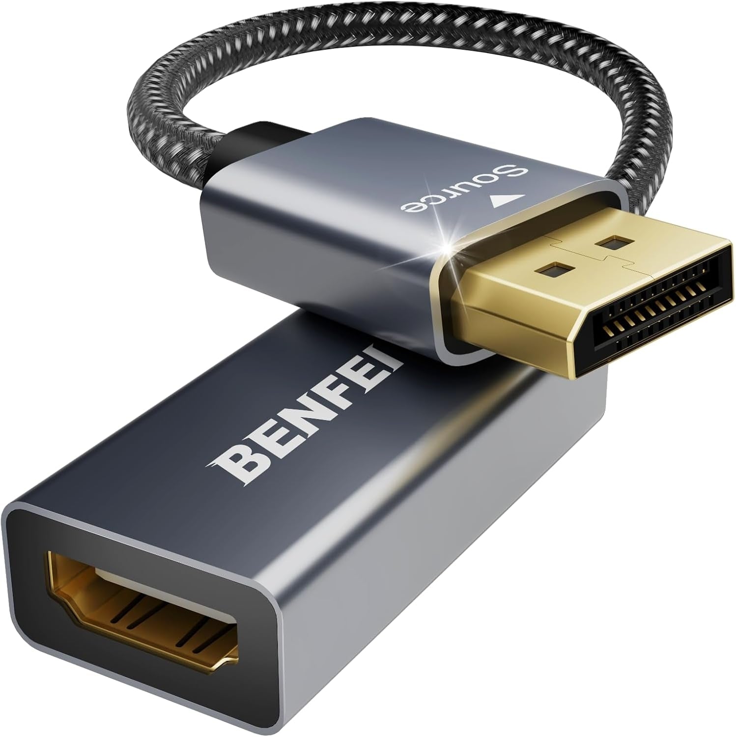 BENFEI 4K DisplayPort to HDMI Adapter, (2K 60Hz, 1080p 120Hz) Uni-Directional Display Port to HDMI Monitor V28-ELEBEN218GY