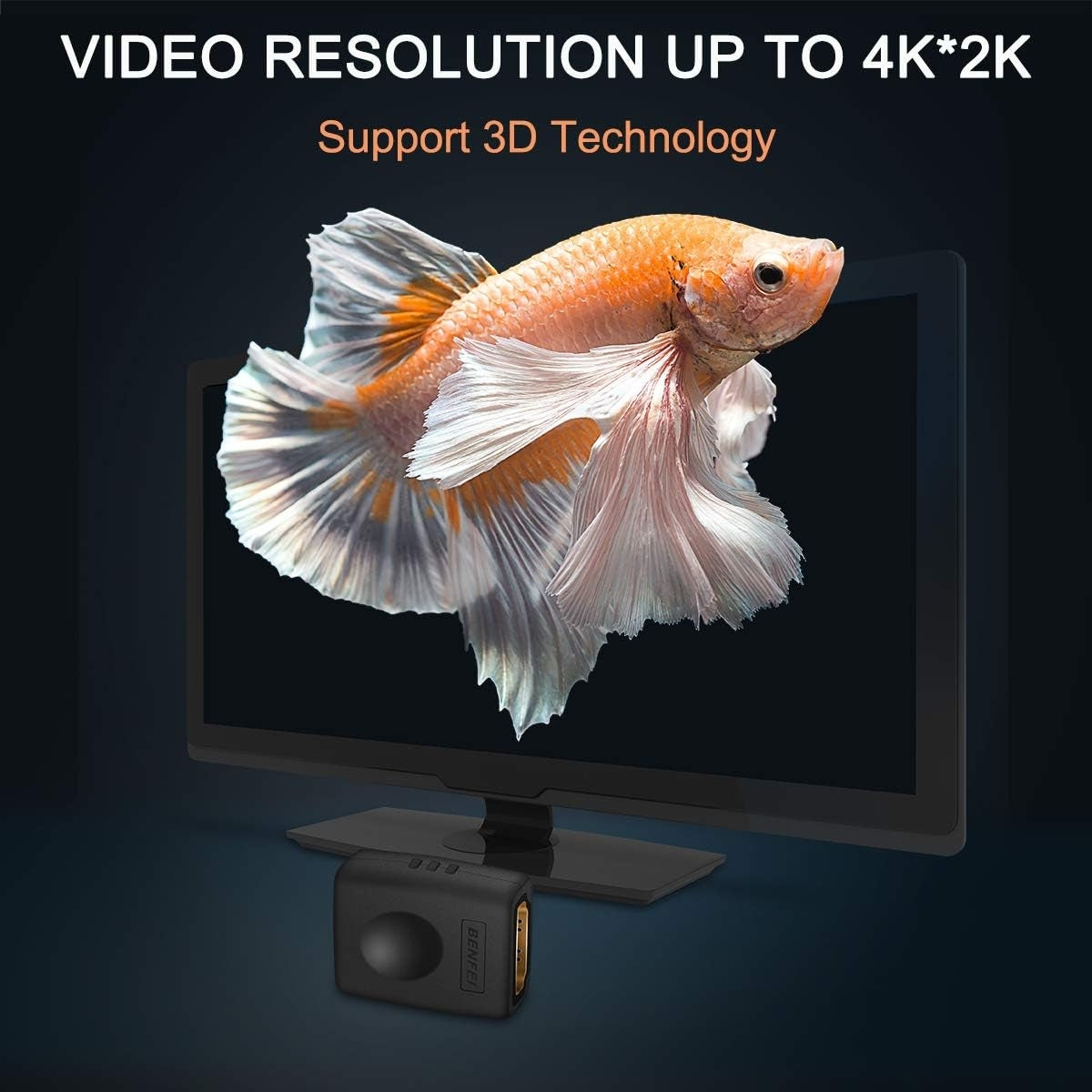 BENFEI 4K HDMI Coupler, HDMI Female to Female Adapter V28-ELEBEN224BK