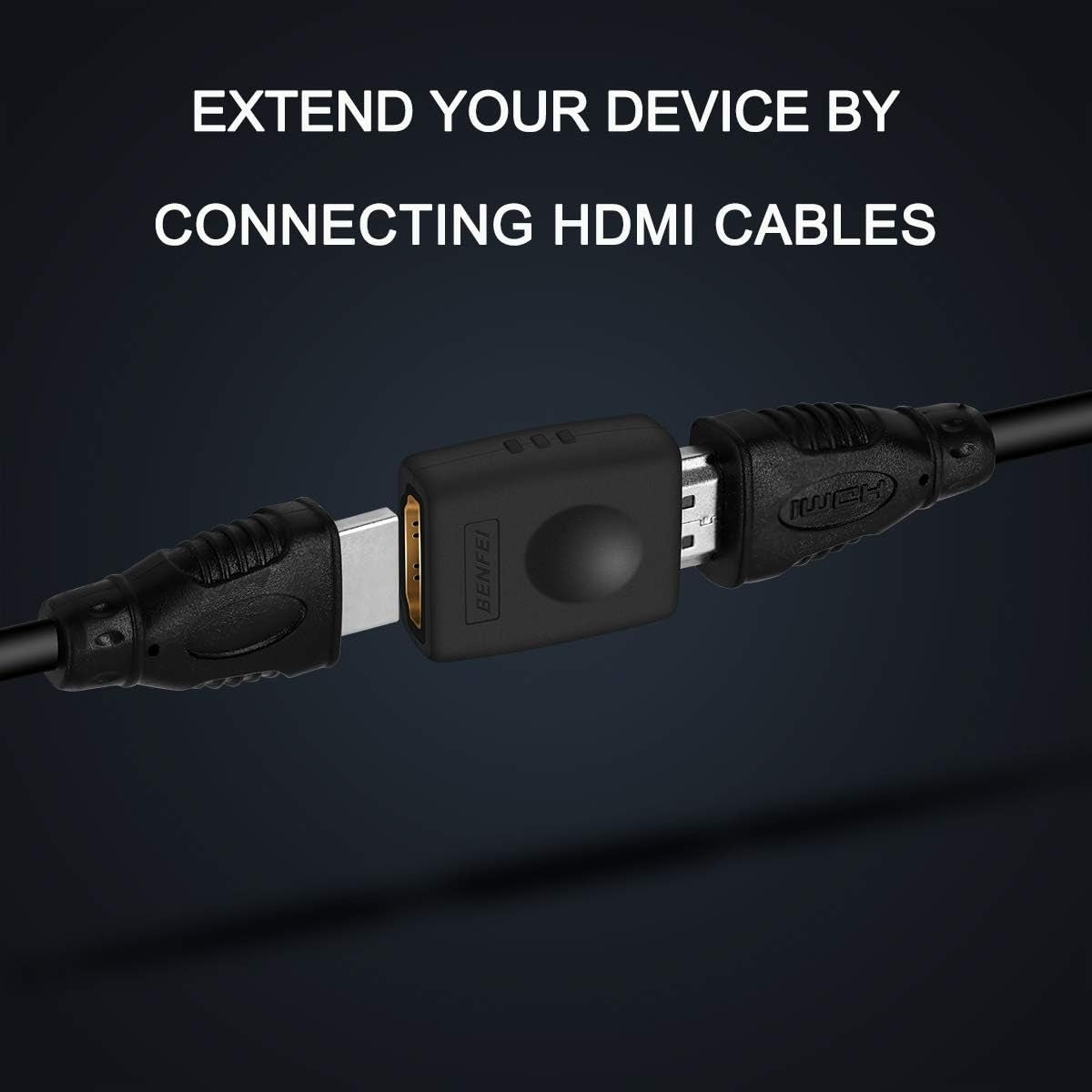 BENFEI 4K HDMI Coupler, HDMI Female to Female Adapter V28-ELEBEN224BK