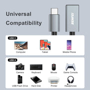 BENFEI 262GY-2P USB 3.0 USB-C to USB-A Adapter (2-pack) V28-ELEBEN262GY2P