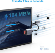 BENFEI USB Type-C/Type-A to SD TF Card Reader V28-ELEBEN271GY