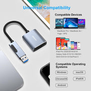 BENFEI USB Type-C/Type-A to SD TF Card Reader V28-ELEBEN271GY