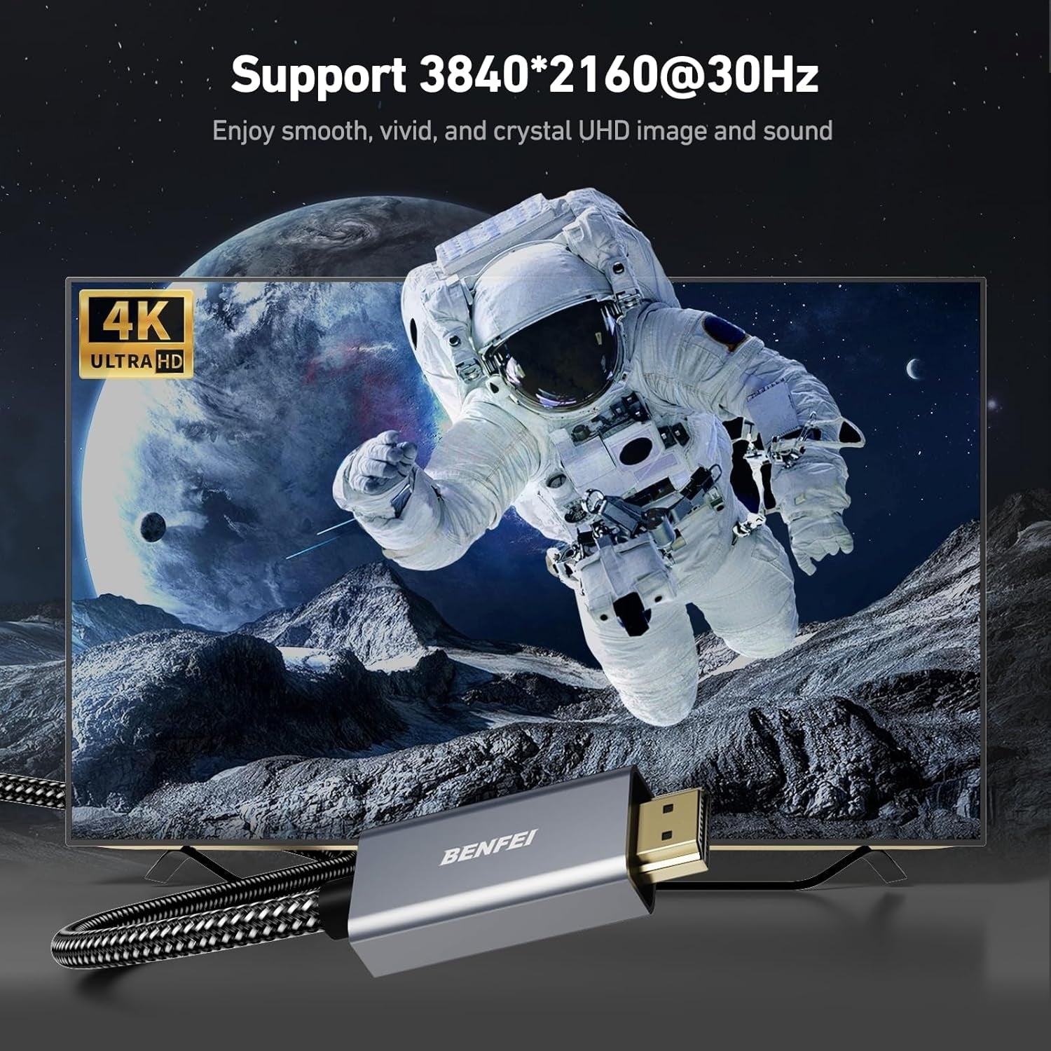 BENFEI 4K DisplayPort to HDMI 90cm Cable V28-ELEBEN273GY3F