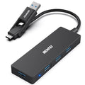 BENFEI 000291BK 4-Port USB 3.0 Ultra Flat Data Hub, USB C Hub with 4 Ports USB 3.0 Adapter V28-ELEBEN291BK