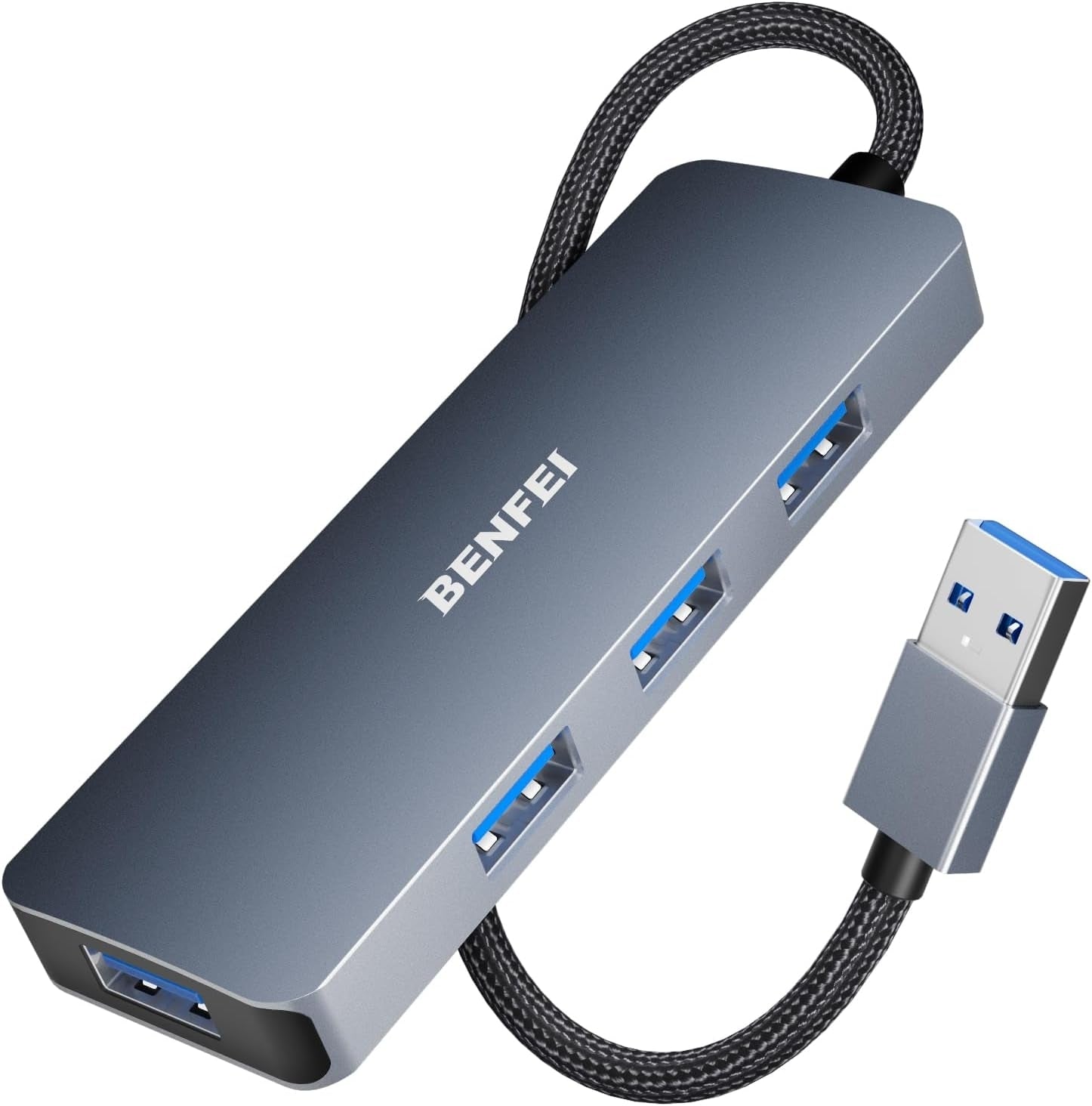 BENFEI USB 3.0 4-port Hub USB A Splitter Ultra-Slim V28-ELEBEN305GY