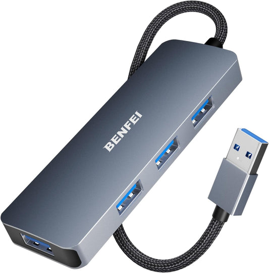 BENFEI USB 3.0 4-port Hub USB A Splitter Ultra-Slim V28-ELEBEN305GY