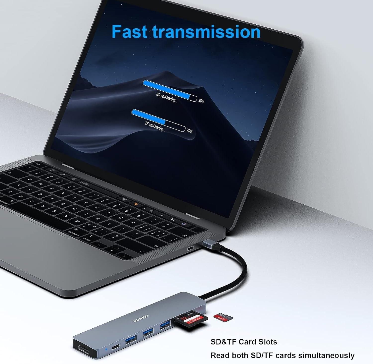 BENFEI USB C HUB 7-in-1 V28-ELEBEN307GY