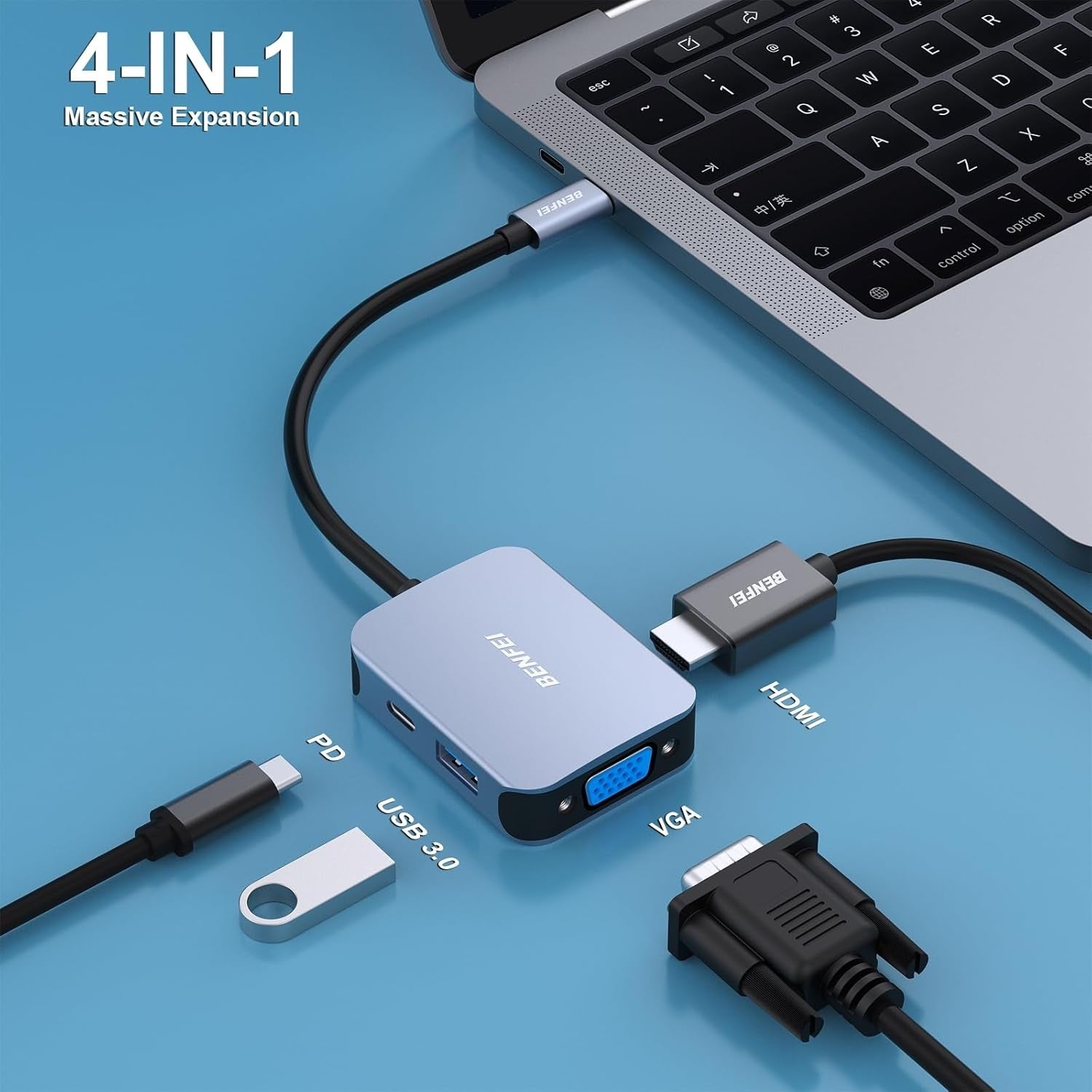 BENFEI USB C HUB 4-in-1 V28-ELEBEN310GY