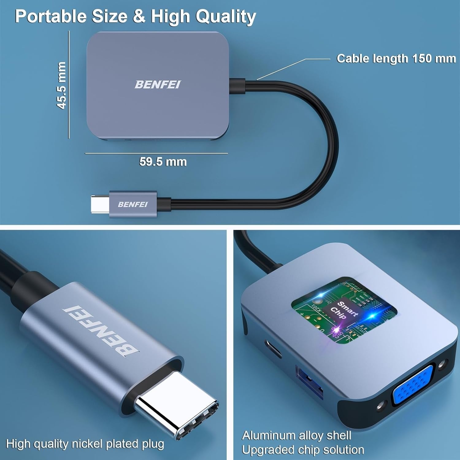 BENFEI USB C HUB 4-in-1 V28-ELEBEN310GY