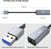BENFEI USB 3.0 to Gigabit Ethernet Adapter V28-ELEBEN317GY