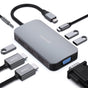 BENFEI 335GY USB-C Hub with Triple Display, 8-in-1 Docking Station (100W PD, Dual 4K HDMI, VGA, 3x USB 3.0) V28-ELEBEN335GY