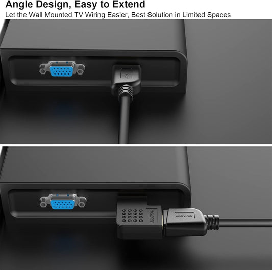 BENFEI HDMI Male to Female Right Angle 90 Degree Adapter V28-ELEBEN338BK2P