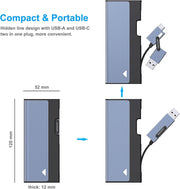 BENFEI 345GY M.2 NVME SATA SSD Enclosure, 10 Gbps USB Type-C/Type-A to NVME PCI-E SATA M-Key/(B+M) V28-ELEBEN345GY