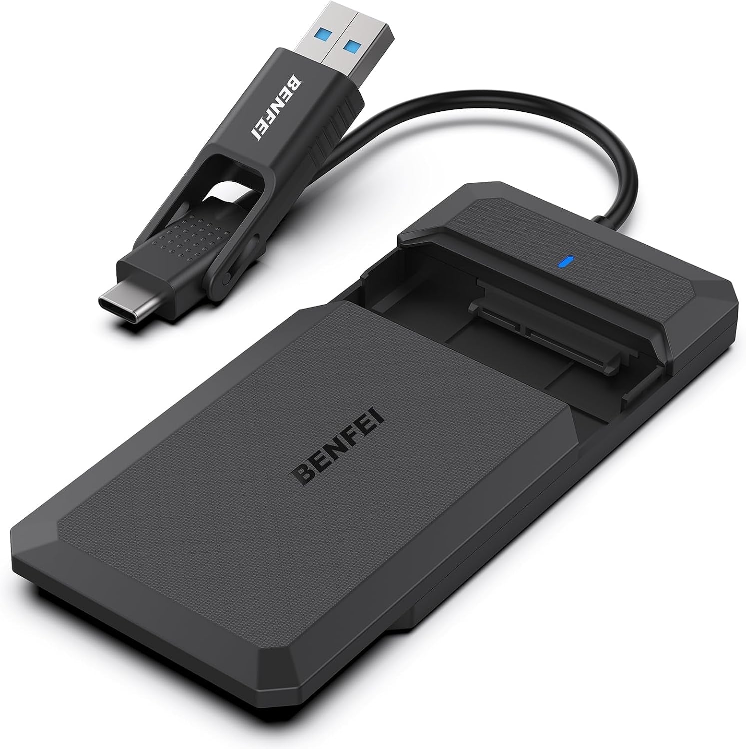 BENFEI 2.5 Inch SATA to USB Tool Free External Hard Drive Enclosure V28-ELEBEN346BK