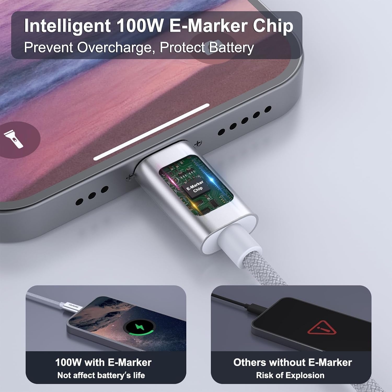 BENFEI 100W USB C to C Fast Charging Cable 1M V28-ELEBEN351SL
