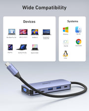 BENFEI 000359GY 11-in-1 USB C Hub Triple Display Docking Station Dual HDMI, VGA, 3xUSB 3.0, 10Gbps V28-ELEBEN359GY