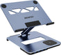 BENFEI 000366GY Laptop Stand with USB C Hub, Multi Function With USB and KVM Switch and 15W Wireless Charger V28-ELEBEN366GY