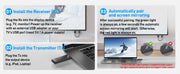 BENFEI 374BK Wireless HDMI Transmitter and Receiver (30M) 1920 x 1080P@60Hz V28-ELEBEN374BK