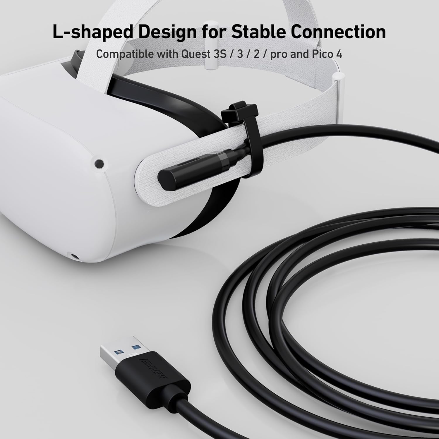 BENFEI 375BK-3M USB 3.0 to Right Angled USB-C PVC 3M V28-ELEBEN375BK3M