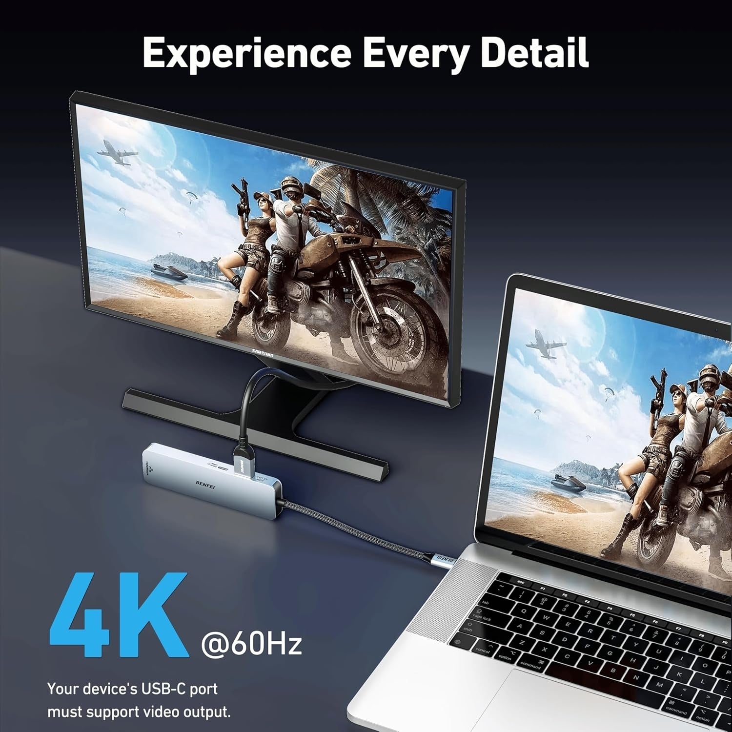 BENFEI 6-in-1 USB C Hub V28-ELEBEN379GY
